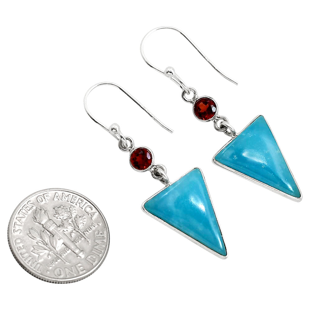 Smithsonite and Garnet Earrings E-1002 SDE91655