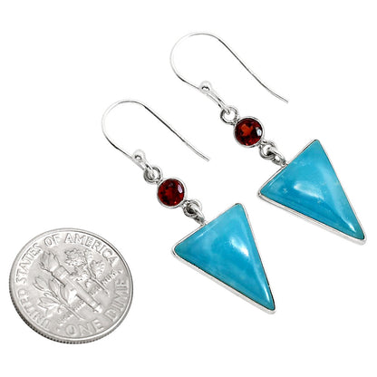 Smithsonite and Garnet Earrings E-1002 SDE91655