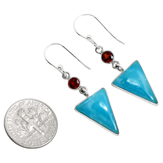 Smithsonite and Garnet Earrings E-1002 SDE91655