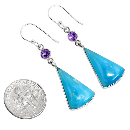 Smithsonite and Amethyst Earrings E-1002 SDE91656