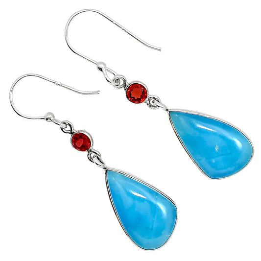 Smithsonite and Garnet Earrings E-1002 SDE91657