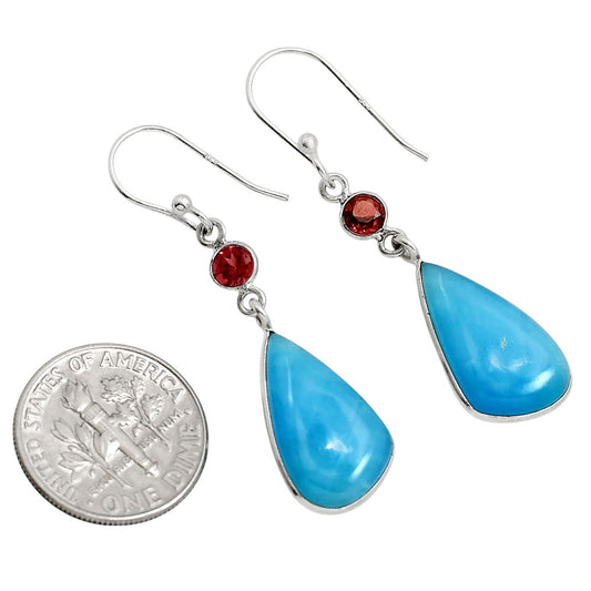 Smithsonite and Garnet Earrings E-1002 SDE91657