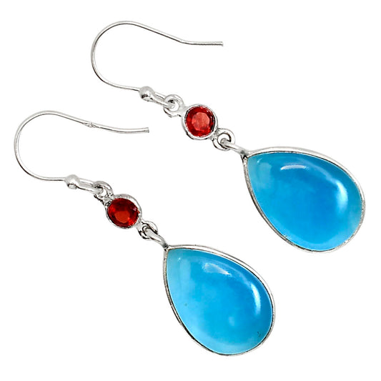 Smithsonite and Garnet Earrings E-1002 SDE91658