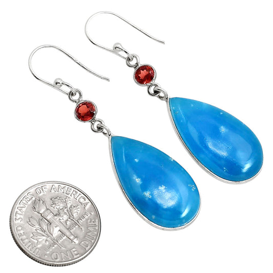 Smithsonite and Garnet Earrings E-1002 SDE91660