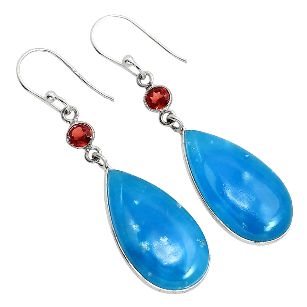 Smithsonite and Garnet Earrings E-1002 SDE91660