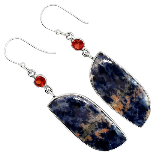 Orange Sodalite and Garnet Earrings E-1002 SDE91691
