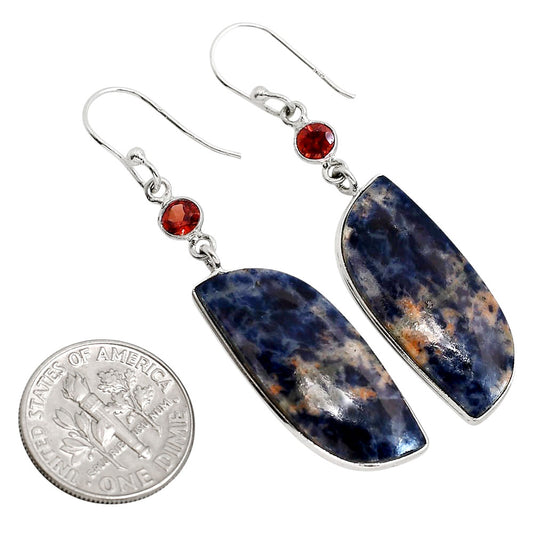 Orange Sodalite and Garnet Earrings E-1002 SDE91691