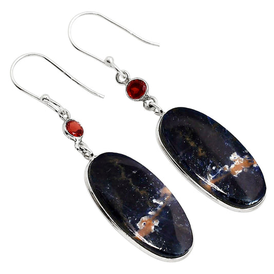 Orange Sodalite and Garnet Earrings E-1002 SDE91693