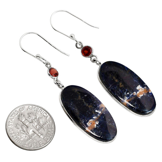 Orange Sodalite and Garnet Earrings E-1002 SDE91693
