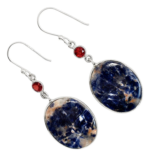 Orange Sodalite and Garnet Earrings E-1002 SDE91695