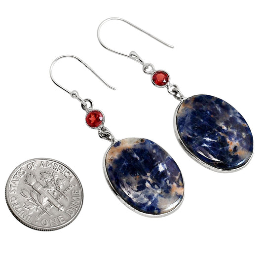 Orange Sodalite and Garnet Earrings E-1002 SDE91695