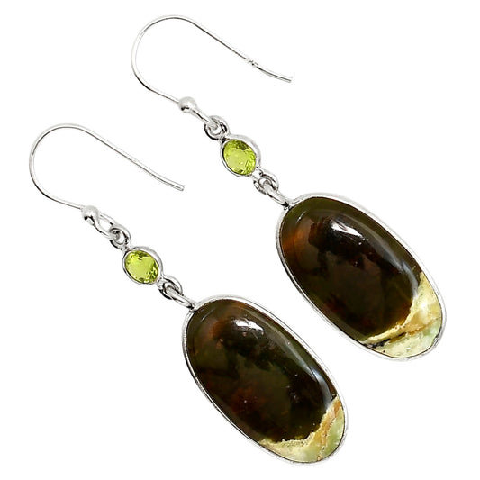 Chrome Chalcedony and Peridot Earrings E-1002 SDE91723