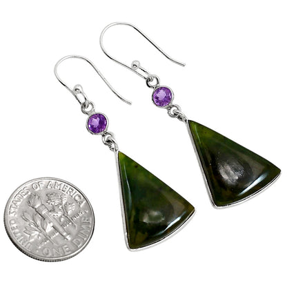 Chrome Chalcedony and Amethyst Earrings E-1002 SDE91729