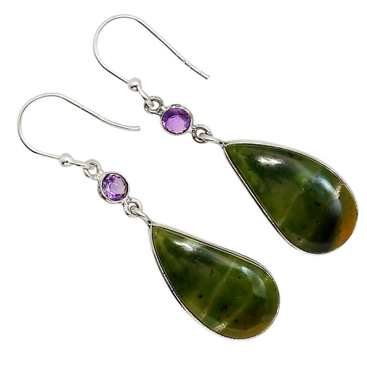 Chrome Chalcedony and Amethyst Earrings E-1002 SDE91730