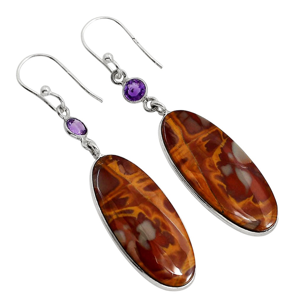 Noreena Jasper and Amethyst Earrings E-1002 SDE91737