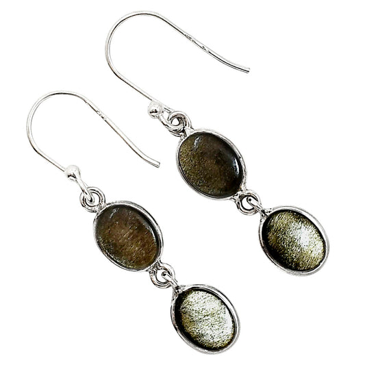 Silver Obsidian Earrings E-1002 SDE91825