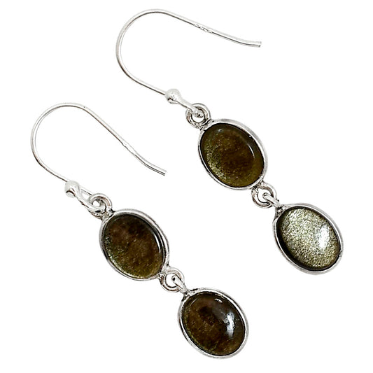 Silver Obsidian Earrings E-1002 SDE91826
