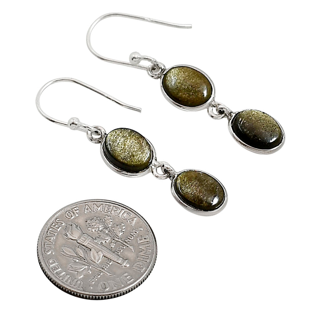 Silver Obsidian Earrings E-1002 SDE91826