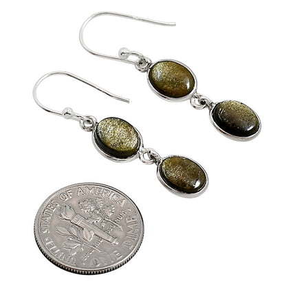 Silver Obsidian Earrings E-1002 SDE91826