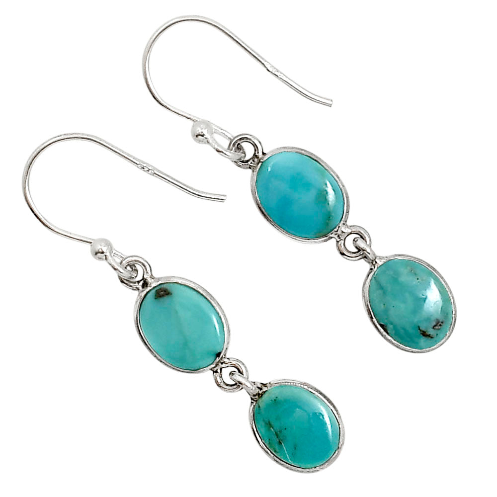 Natural Rare Turquoise Nevada Aztec Mt Earrings E-1002 SDE91835