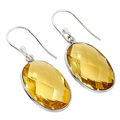 Citrine Checker Briolette Earrings E-1001 SDE91857