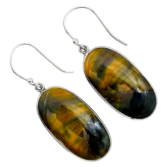 Blue Tiger Eye Earrings E-1001 SDE91866