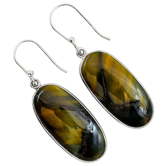 Blue Tiger Eye Earrings E-1001 SDE91867