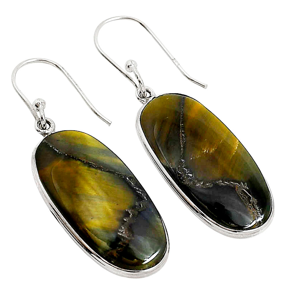 Blue Tiger Eye Earrings E-1001 SDE91867