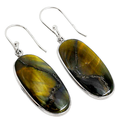 Blue Tiger Eye Earrings E-1001 SDE91867