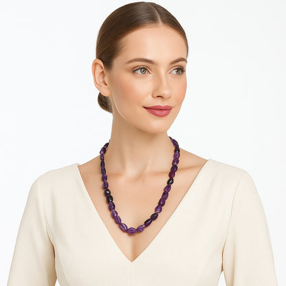 69 gm Natural Amethyst Necklace SDN1080