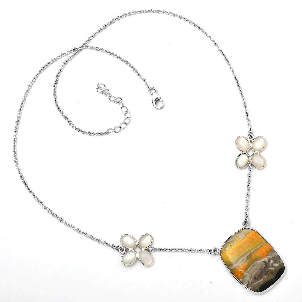 Indonesian Bumble Bee and Srilankan Moonstone Necklace N-1001 SDN1241