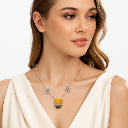 Indonesian Bumble Bee and Srilankan Moonstone Necklace N-1001 SDN1241