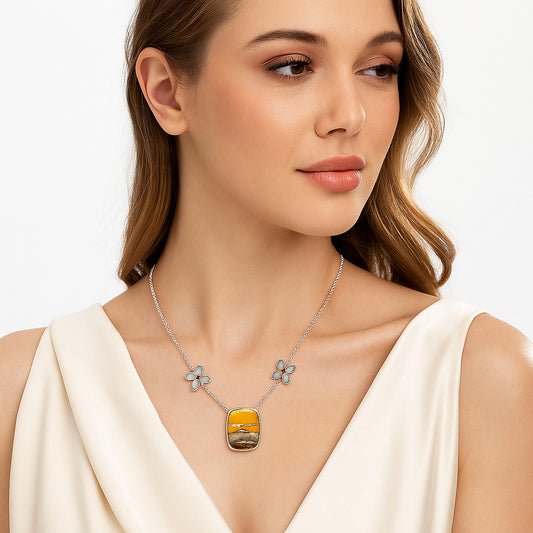 Indonesian Bumble Bee and Srilankan Moonstone Necklace N-1001 SDN1241