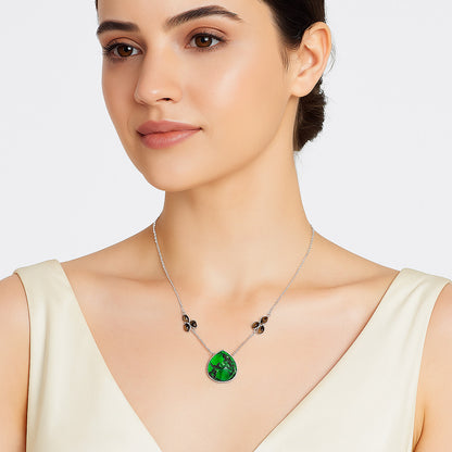 Green Matrix Turquoise & Smoky Quartz Necklace N-1002 SDN1336
