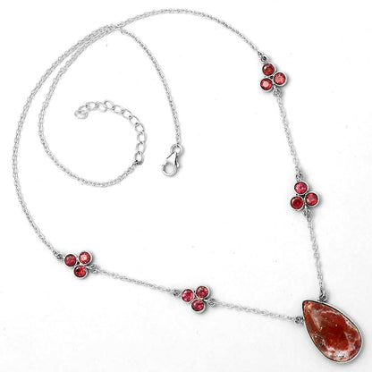 Rosetta Picture Jasper & Garnet Necklace N-1004 SDN1470