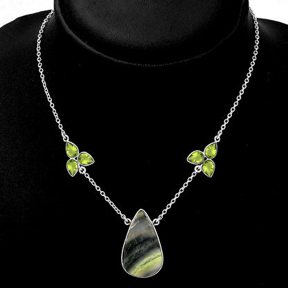 Lemon Chrysocolla - Brazil & Peridot Necklace N-1002 SDN1478