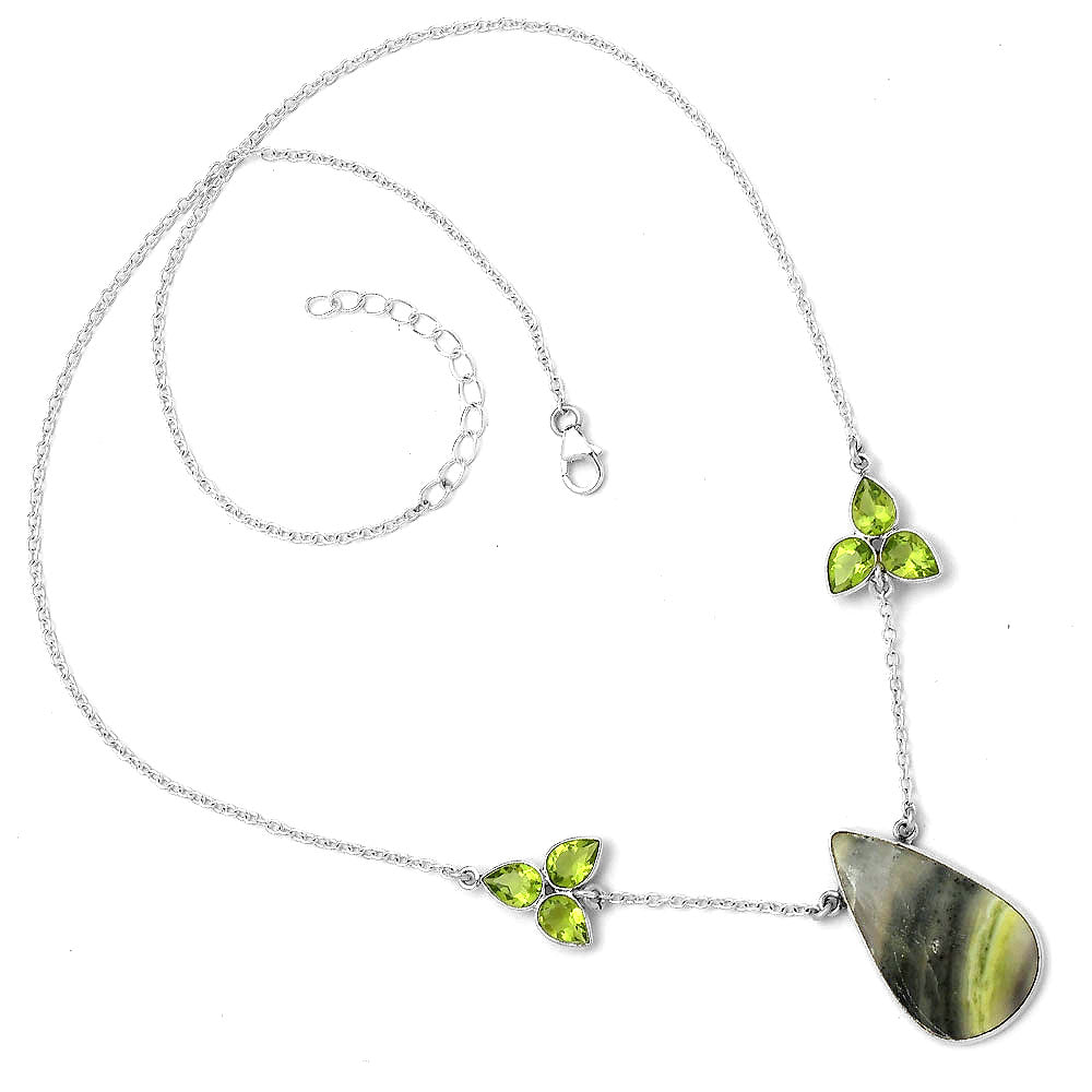 Lemon Chrysocolla - Brazil & Peridot Necklace N-1002 SDN1478