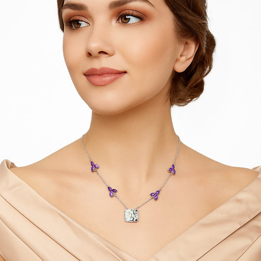 Natural Wild Horse Jasper & Amethyst Necklace N-1004 SDN1520