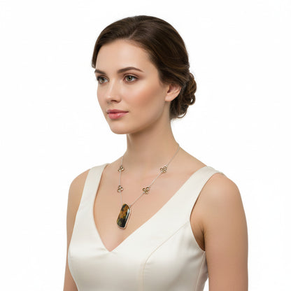 Pietersite - Namibia & Smoky Quartz Necklace N-1004 SDN1581