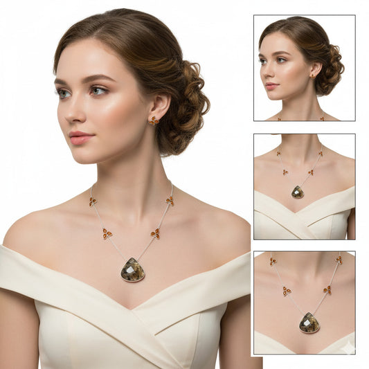 Natural Bat Cave Jasper & Carnelian Necklace N-1004 SDN1644