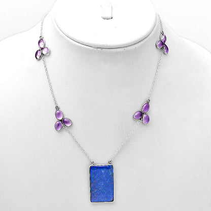 Natural Lapis Lazuli & Amethyst Necklace N-1004 SDN1671