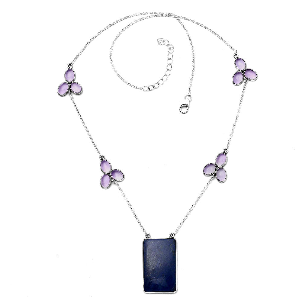 Natural Lapis Lazuli & Amethyst Necklace N-1004 SDN1671
