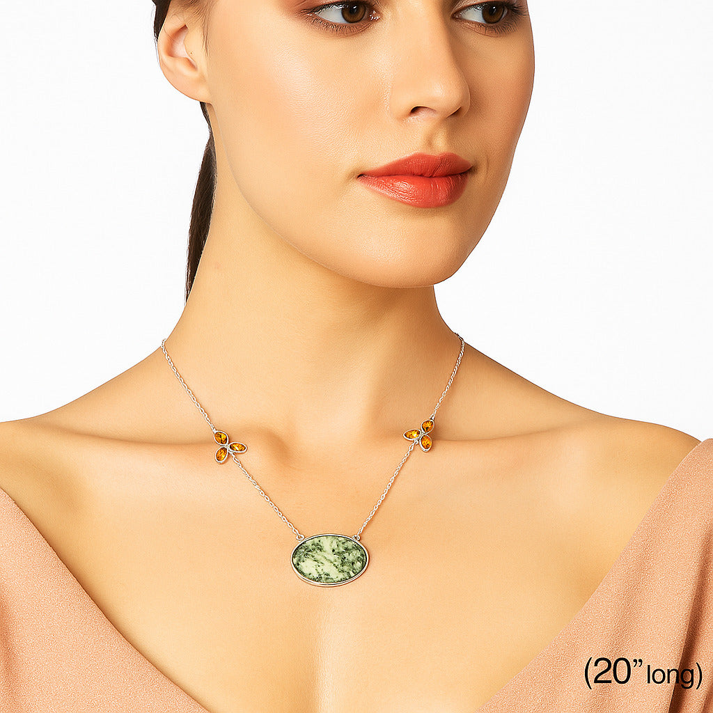 Natural Dioptase & Citrine Necklace N-1004 SDN1683