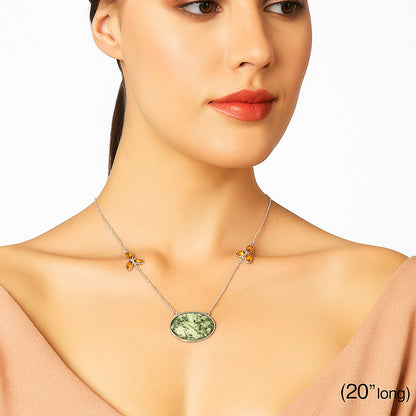 Natural Dioptase & Citrine Necklace N-1004 SDN1683