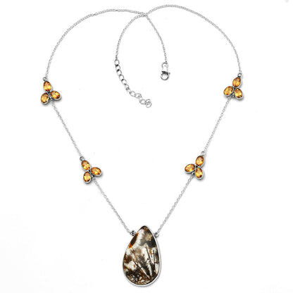 Natural Wild Horse Jasper & Citrine Necklace N-1004 SDN1684