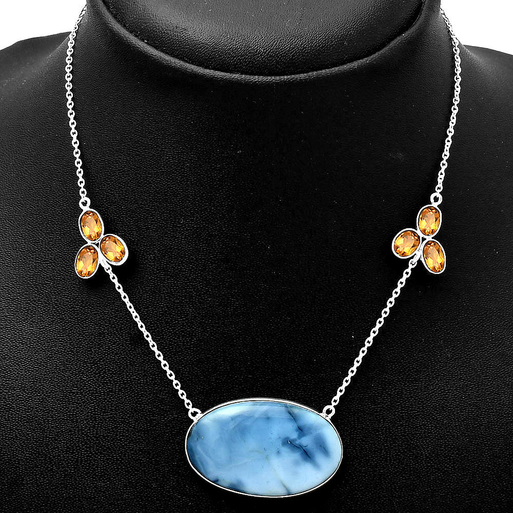 Natural Owyhee Opal & Citrine Necklace N-1002 SDN1686