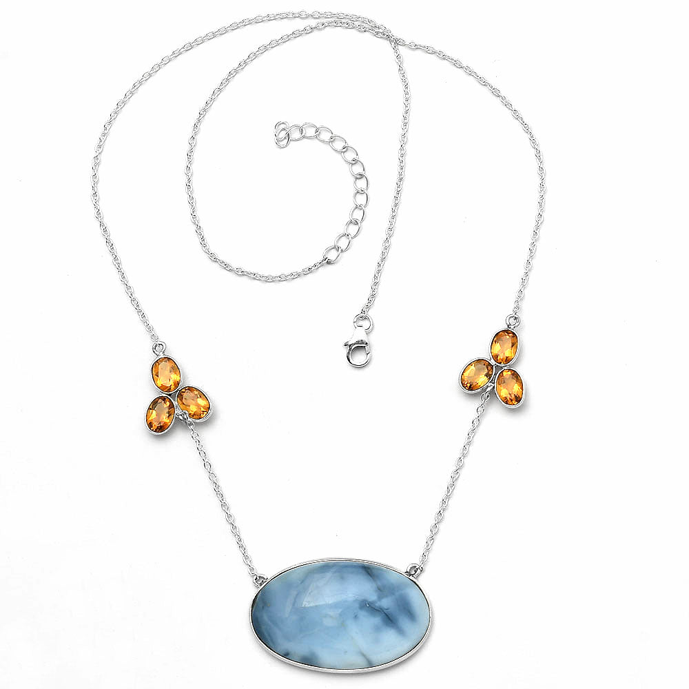 Natural Owyhee Opal & Citrine Necklace N-1002 SDN1686