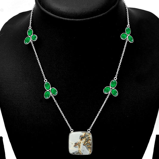 Natural Maligano Jasper & Green Onyx Necklace N-1004 SDN1692