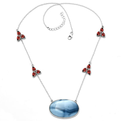 Natural Owyhee Opal & Garnet Necklace N-1004 SDN1700