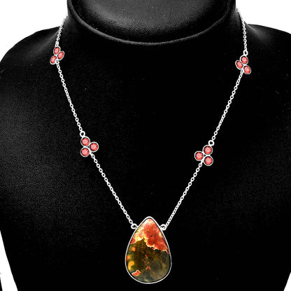 Natural Cherry Creek & Garnet Necklace N-1004 SDN1710